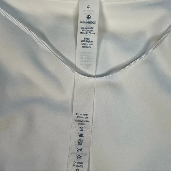 Lululemon | White Long Sleeve Surplice Stretch Activewear Top - Picture 3 of 3
